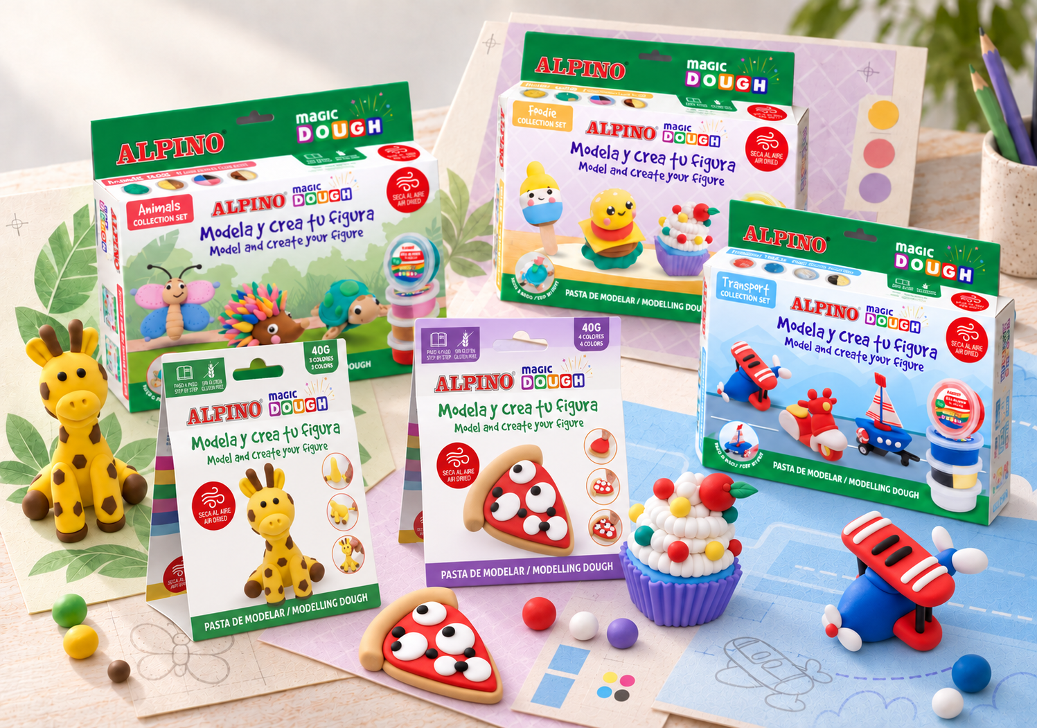 Alpino · Kits creativos de plastilina